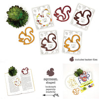Squirrel Shaped Bookmark with Card Backer - Paperclip - Snack Bag Closure - Glowforge