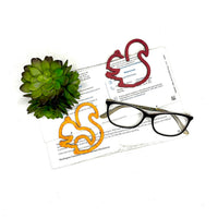 Squirrel Shaped Bookmark with Card Backer - Paperclip - Snack Bag Closure- Glowforge