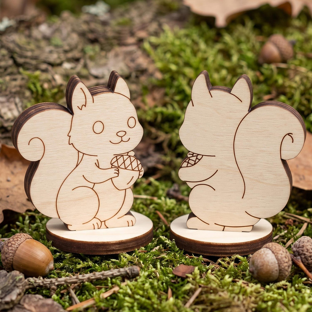 Squirrel Toy Figurine - Woodland Animal for Pretend Play & Nature Learning - Glowforge