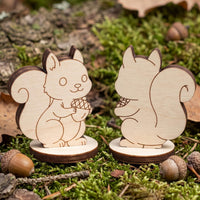 Squirrel Toy Figurine - Woodland Animal for Pretend Play & Nature Learning - Glowforge