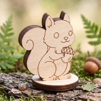 Squirrel Toy Figurine - Woodland Animal for Pretend Play & Nature Learning - Glowforge