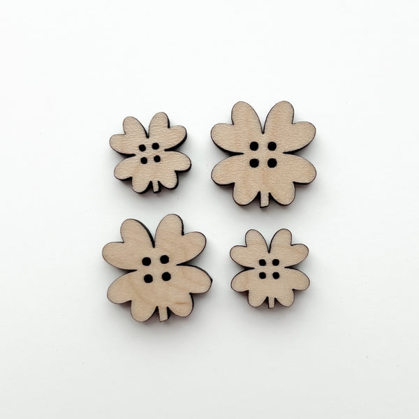 St. Paddy's Lucky 4-Leaf Clover Buttons – Glowforge Shop