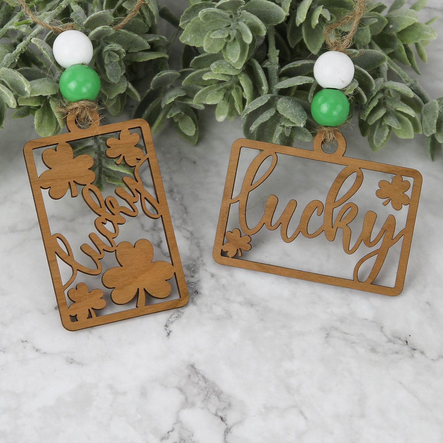 St. Patrick's Day Gift Tags - Lucky Gift Tags with Shamrock Details (Set of 2) - Glowforge