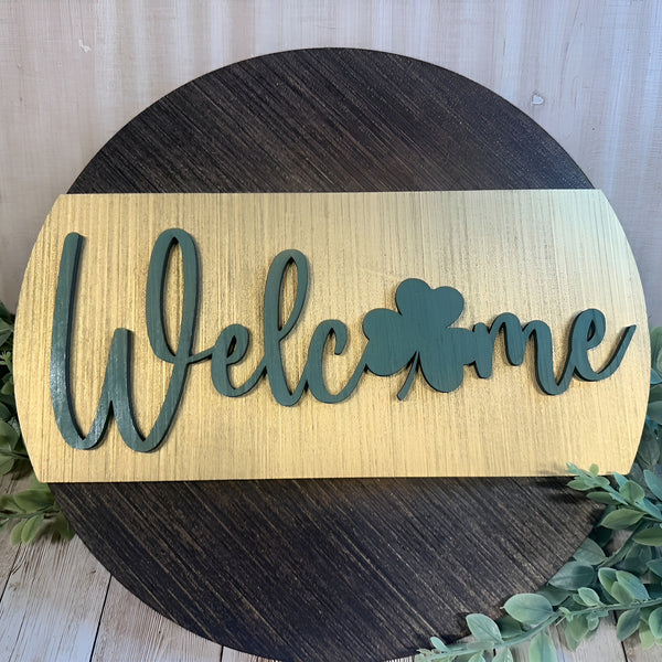 St. Patrick’s Day Welcome Shamrock Door Sign – Glowforge Shop