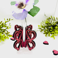 Stacked Hearts Flower Bud Vase - Glowforge