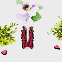 Stacked XOXO Flower Bud Vase - Glowforge