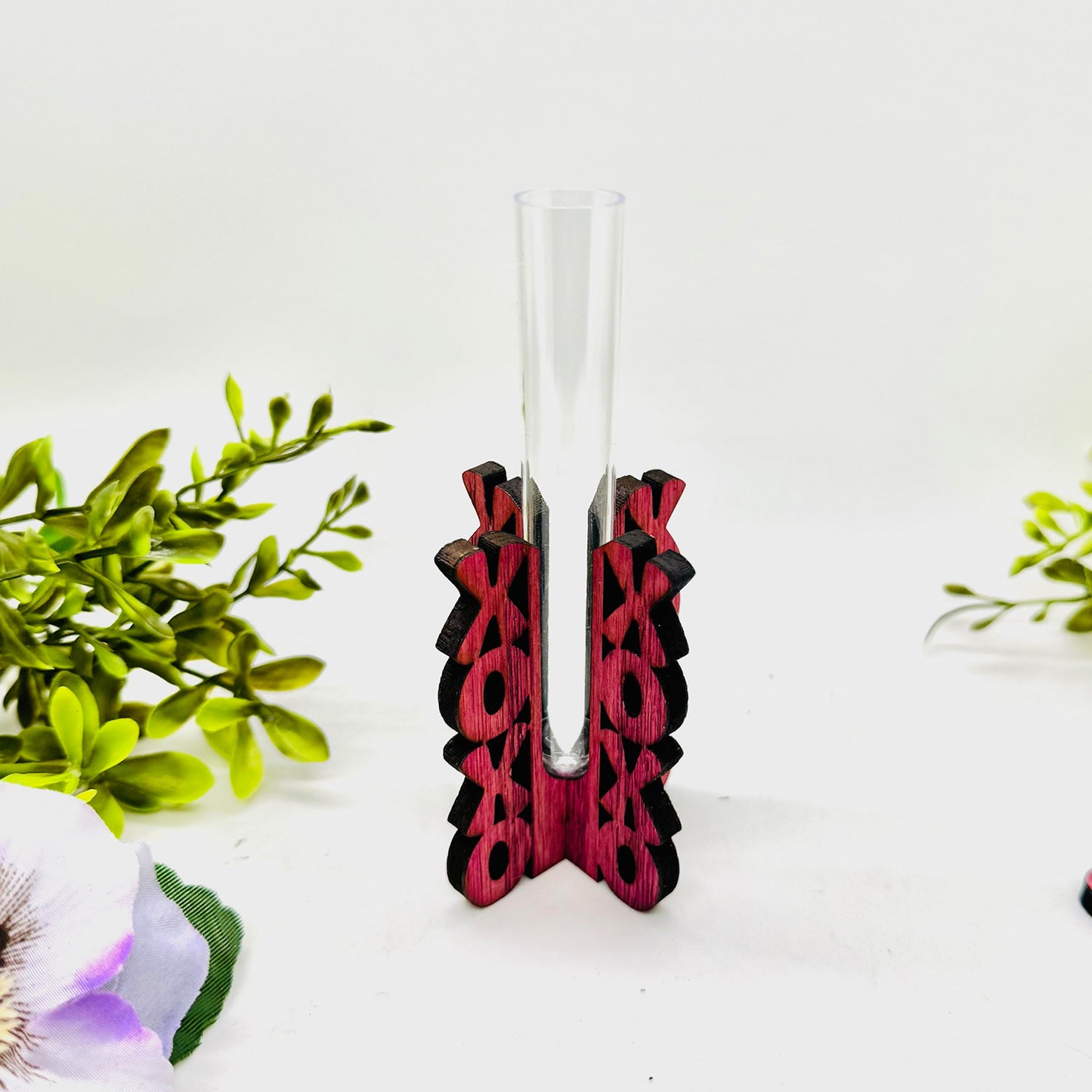 Stacked XOXO Flower Bud Vase - Glowforge