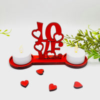 Stand Up LOVE Sign with Two Tea Lights Candle Holder - Glowforge