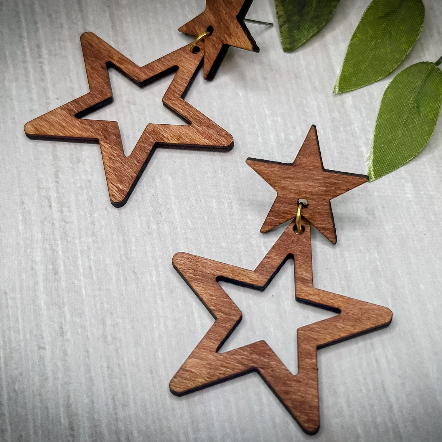 Inilbran Orecchini Pendenti A Stella Tripla Boho - Vintage Oro Cavo - Gioielli Lunghi Etnici Per Donne E Ragazze