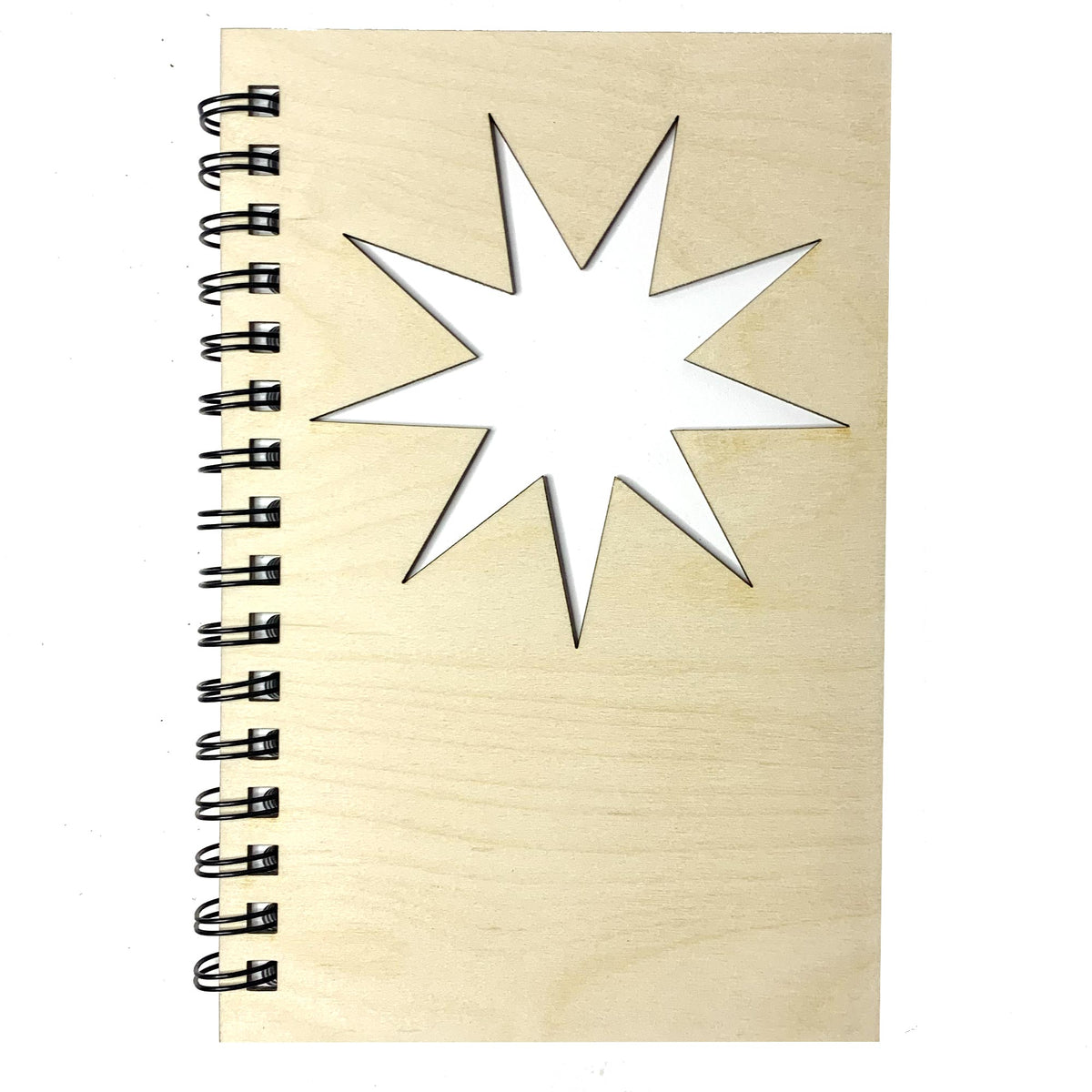 Star Shaped Wood Journal Sketchbook Notebook Cover - Glowforge