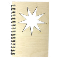 Star Shaped Wood Journal Sketchbook Notebook Cover - Glowforge