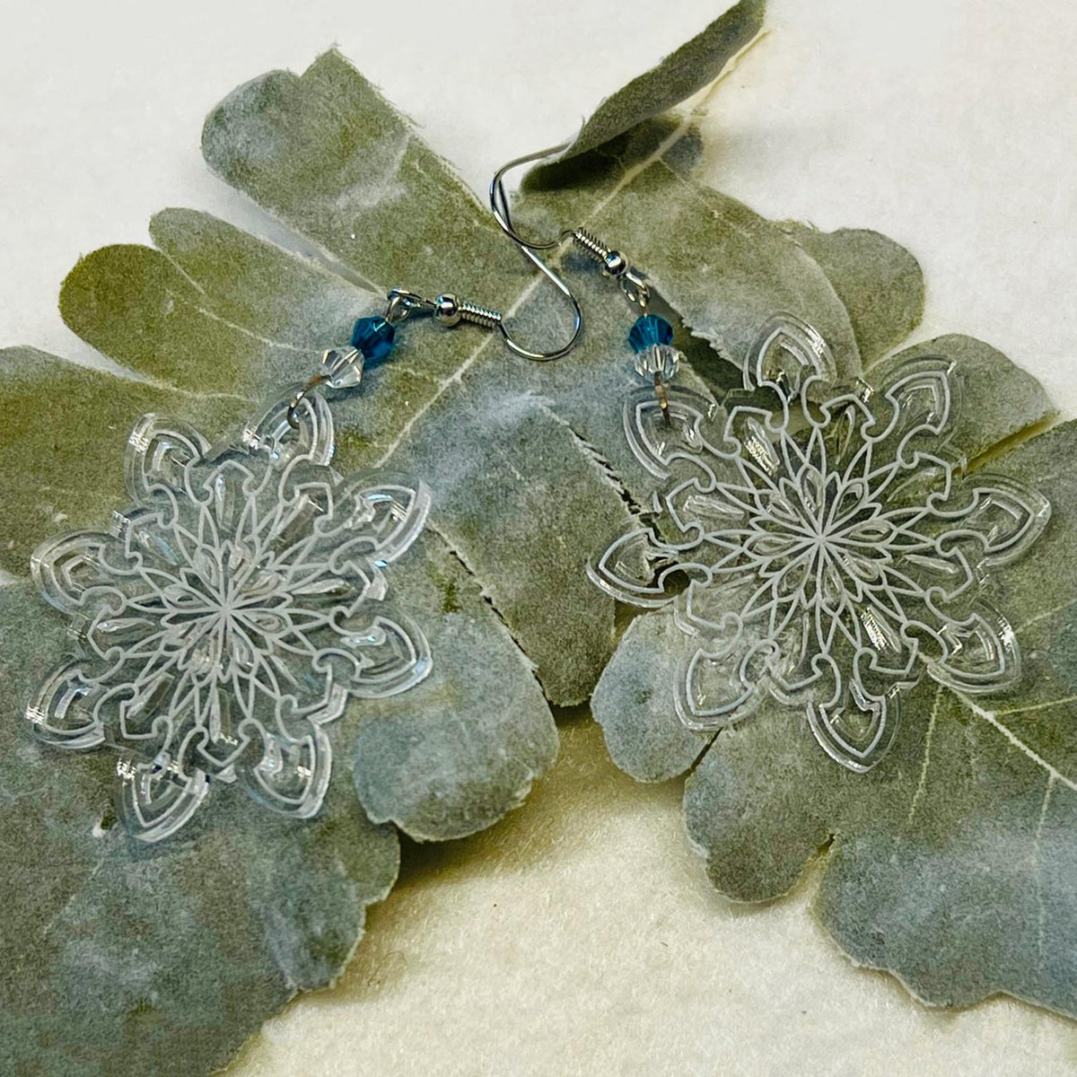 Starburst Snowflake Earrings - Glowforge