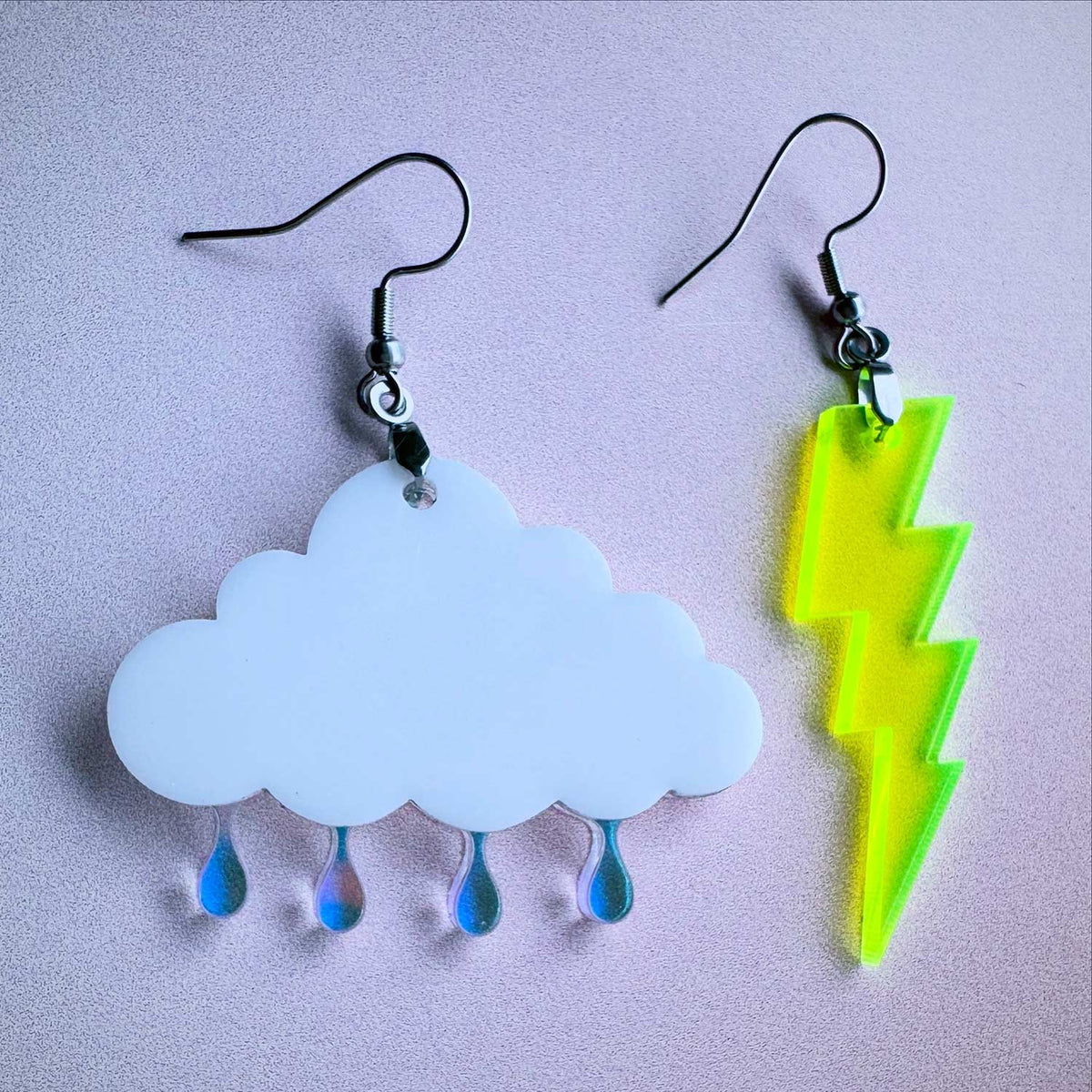 Stormy Weather Mismatch Earrings - Glowforge