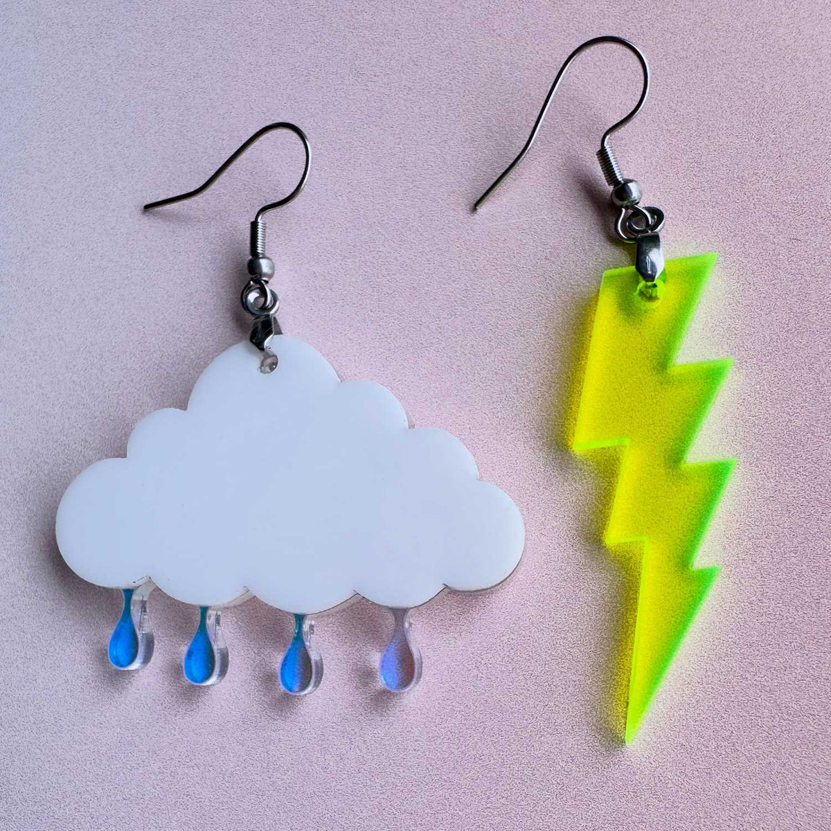 Stormy Weather Mismatch Earrings - Glowforge
