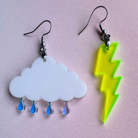 Stormy Weather Mismatch Earrings - Glowforge