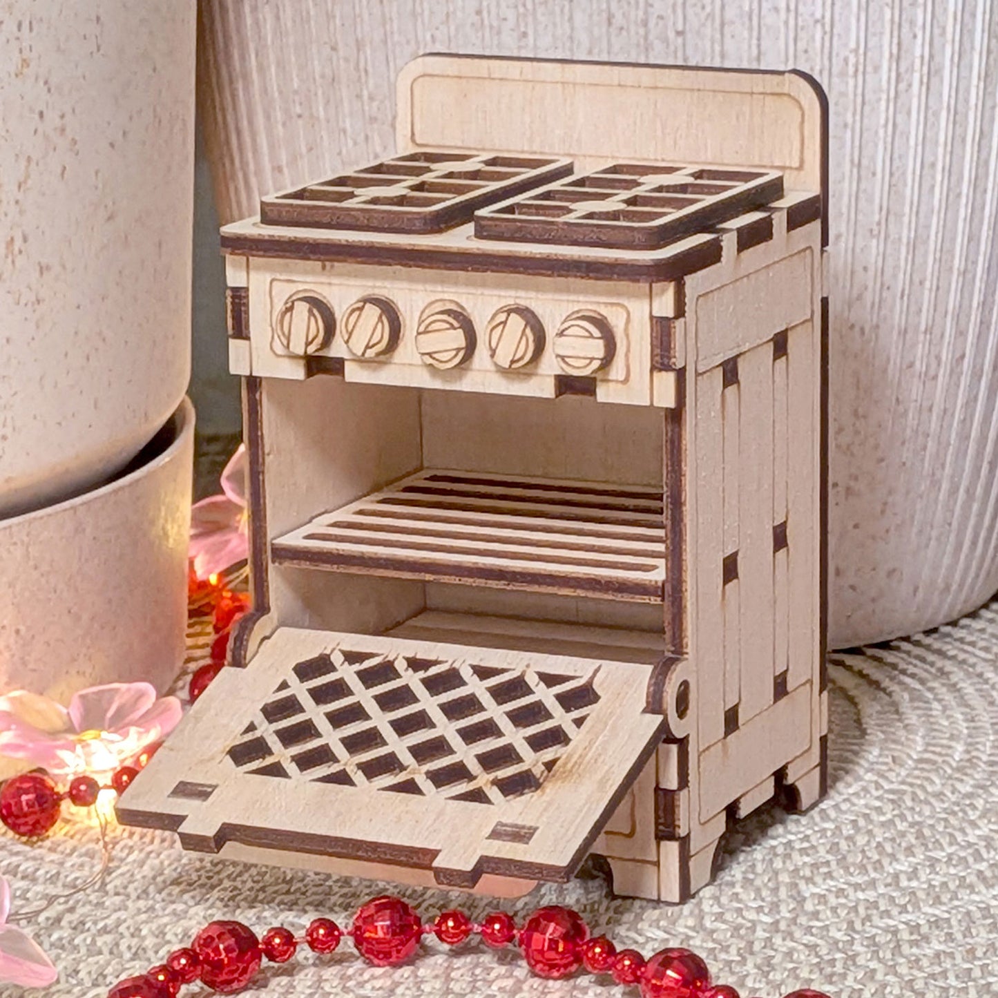 Stove Doll Furniture - Kitchen Miniature Project for Dollhouses - Glowforge