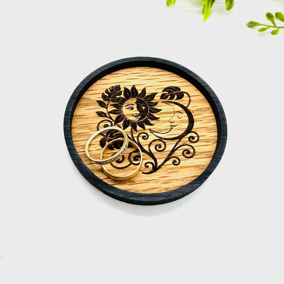 Sun Moon Celestial Garden Layered Circle Ring Holder - Glowforge