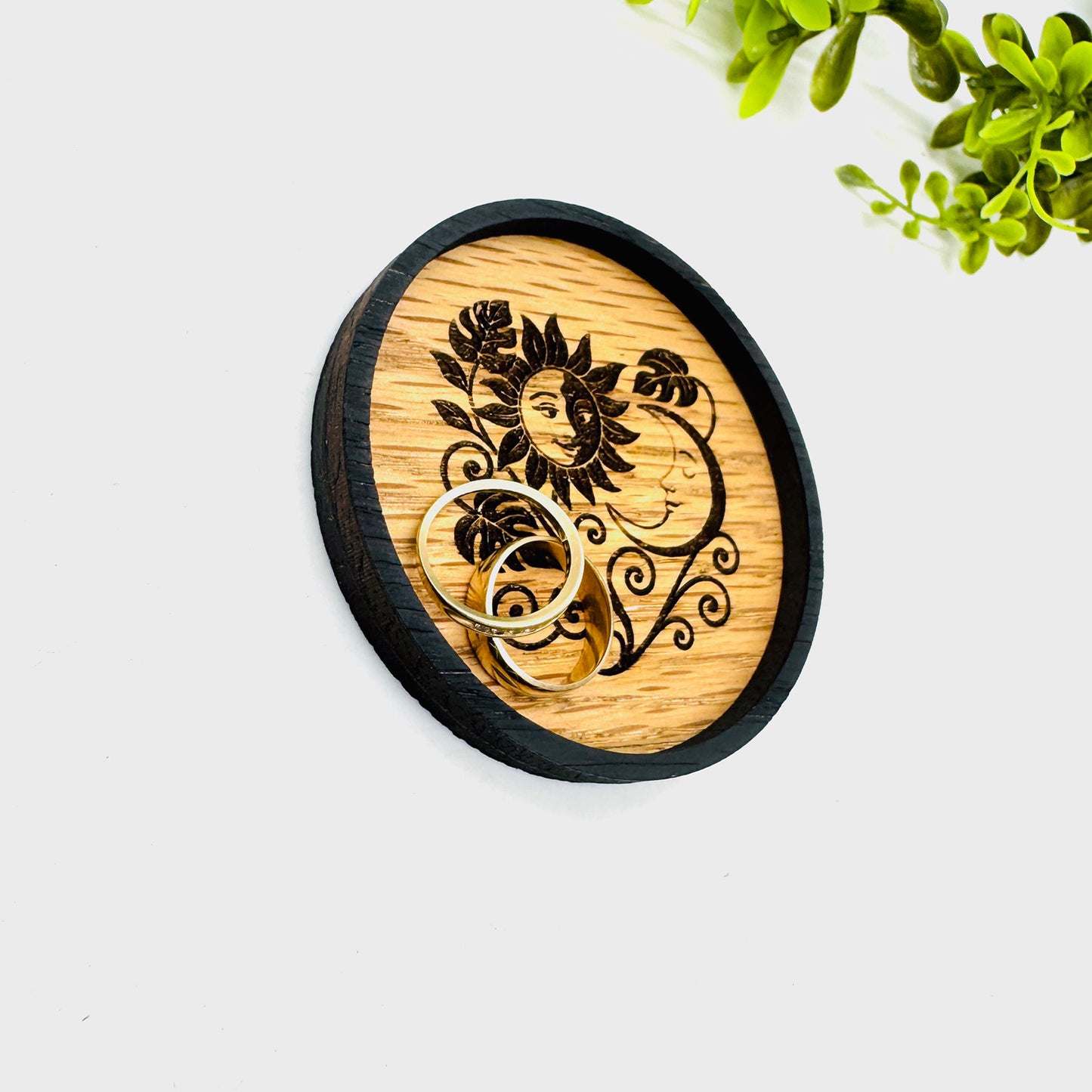Sun Moon Celestial Garden Layered Circle Ring Holder - Glowforge