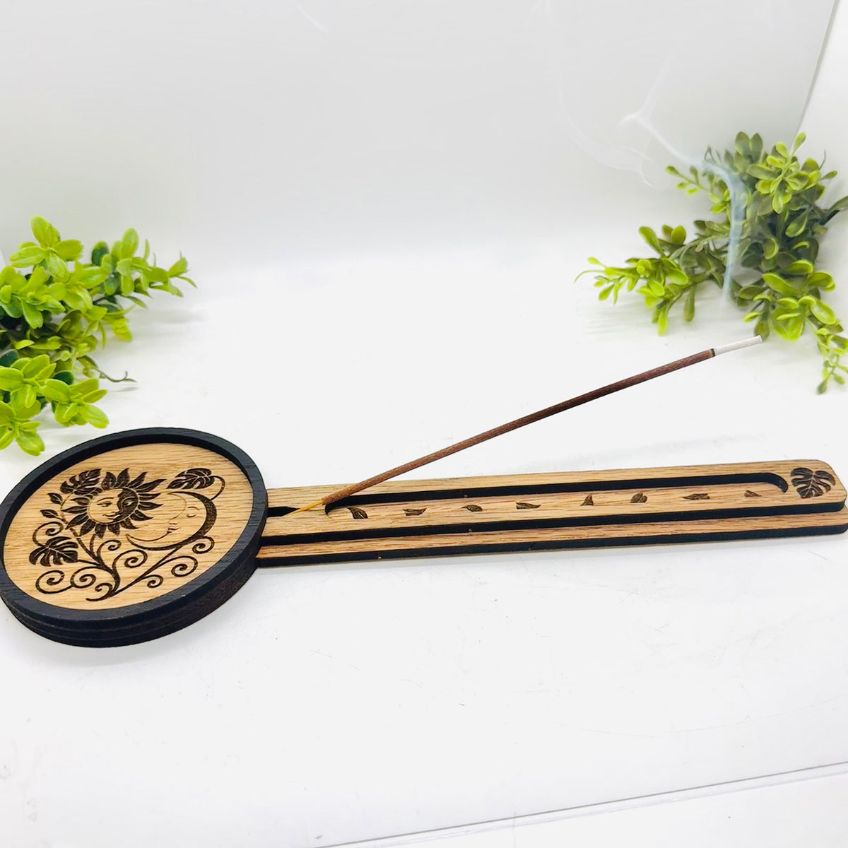 Sun Moon Incense Holder Celestial Garden Boho Decor - Glowforge
