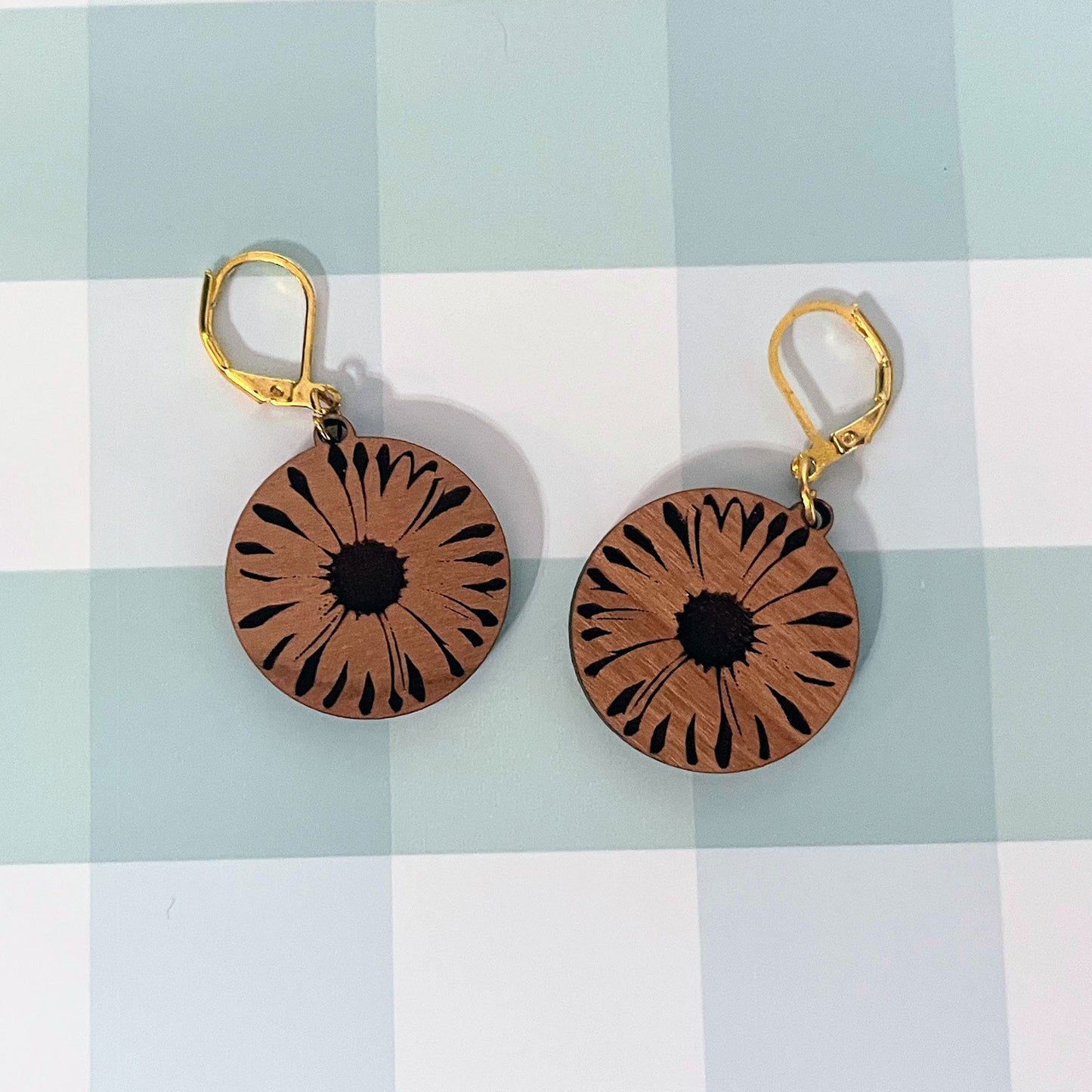 Sunflower Earring Pendants - Glowforge