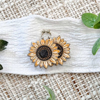 Sunflower Earrings with Engraved Details - Glowforge