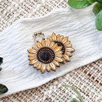 Sunflower Earrings with Engraved Details - Glowforge