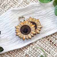 Sunflower Earrings with Engraved Details - Glowforge
