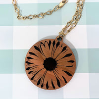 Sunflower Necklace Pendant - Glowforge