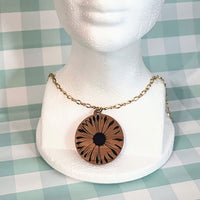 Sunflower Necklace Pendant - Glowforge