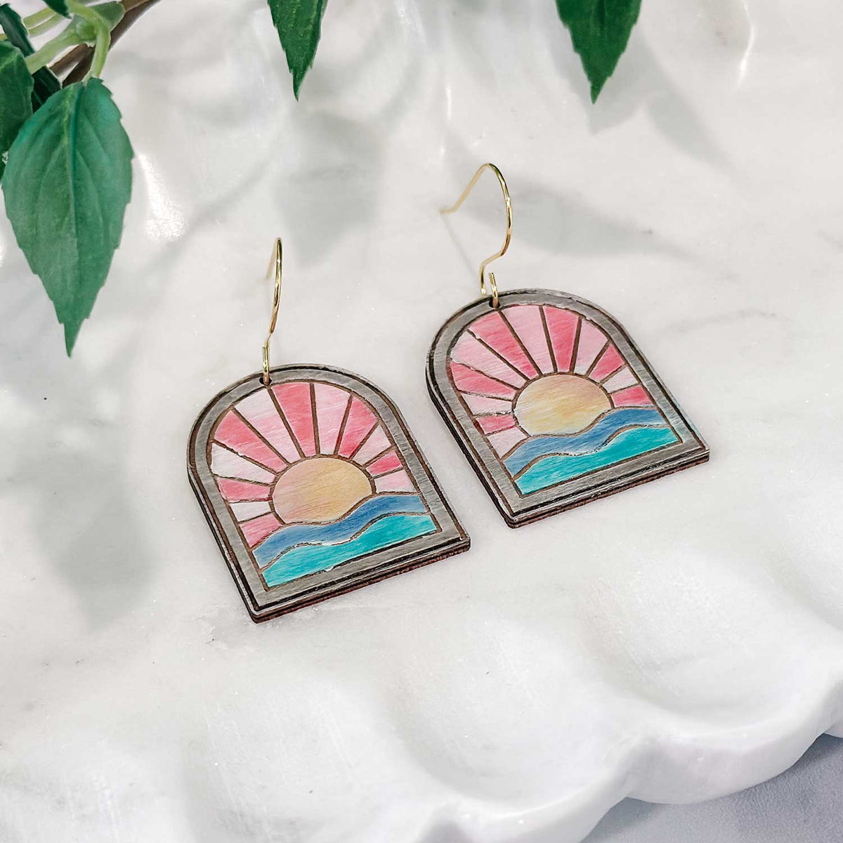 Sunset Ocean Earrings
