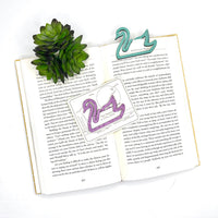 Swan Shaped Bookmark with Card Backer - Paperclip - Snack Bag Closure - Glowforge
