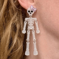 Sweet & Spooky Skeleton Dangle Earrings - Glowforge