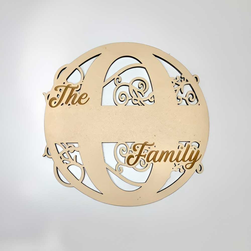 Swirly Family Name Sign "O" - Glowforge