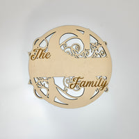 Swirly Family Name Sign "S" - Glowforge