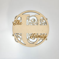 Swirly Family Name Sign "U" - Glowforge