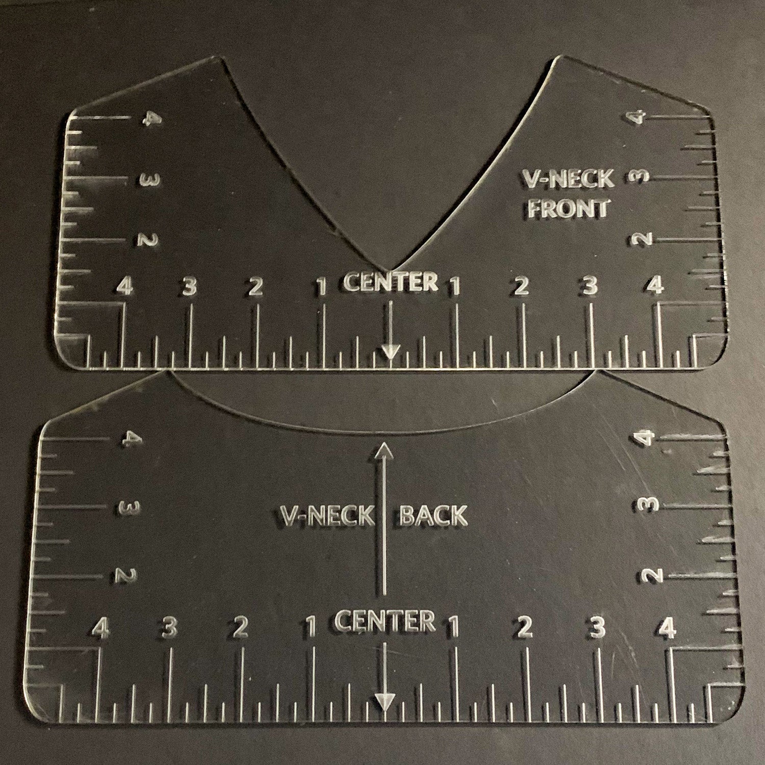 Measurement Alignment Guide T-Shirt Perfect Alignment Guides for Eco-Iron On - V-Neck – Glowforge Shop