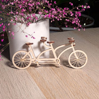 Tandem Bicycle Miniature - Double Seat Vintage-Style Model for Decor or Play