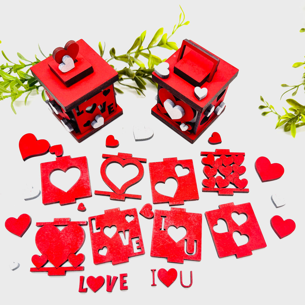 Tea Light Love Lanterns Complete Mix and Match Designs (Set of 8) - Glowforge