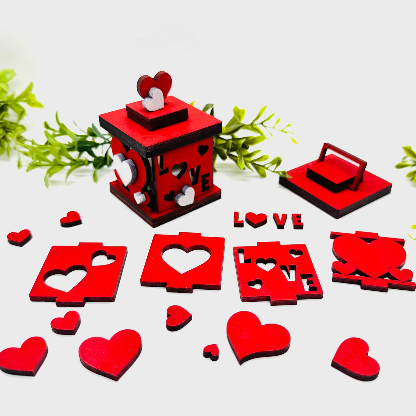 Tea Light Love Lanterns Mix & Match Design (Set of 4) - Set A - Glowforge