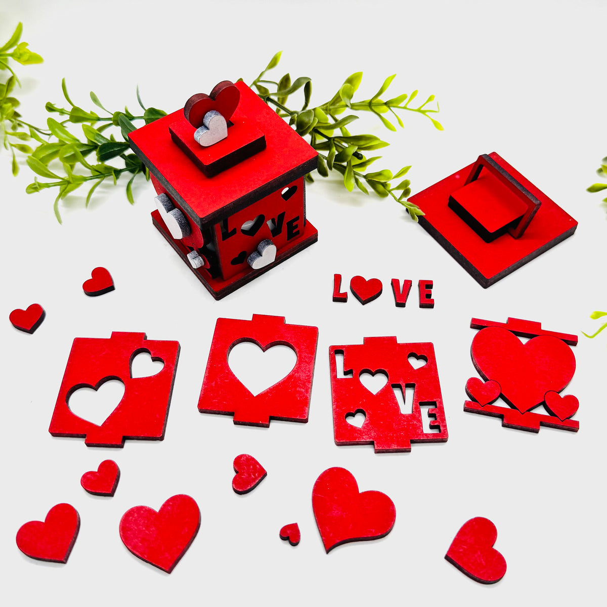 Tea Light Love Lanterns Mix & Match Design (Set of 4) - Set A - Glowforge 