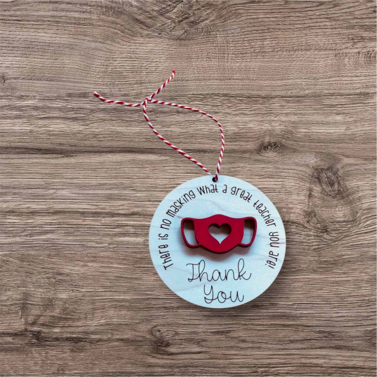 Teacher Thank You Mask Ornament - Glowforge