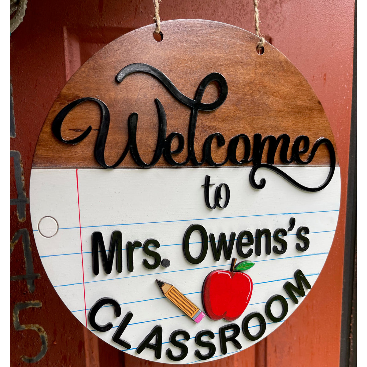 Teacher's Classroom Door Hanger - Glowforge