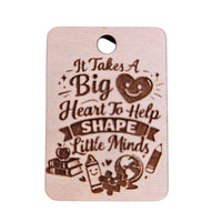Teacher's Shape Little Minds Keychain - Glowforge