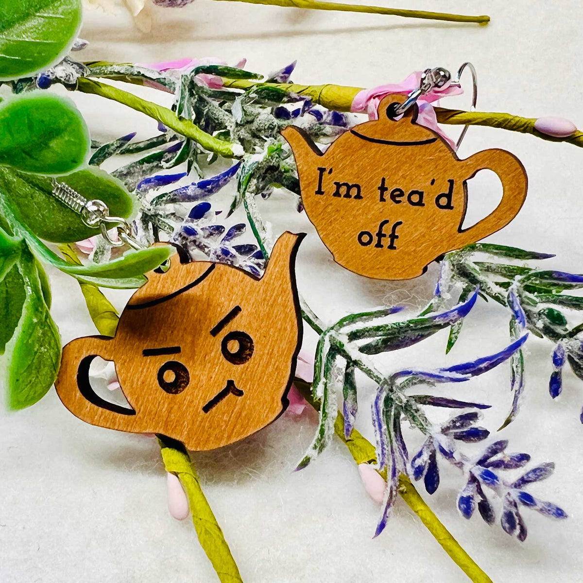 "Tea'd Off" Cheeky Teapot Earrings (Set of 2) - Glowforge
