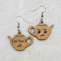 "Tea'd Off" Cheeky Teapot Earrings (Set of 2) - Glowforge