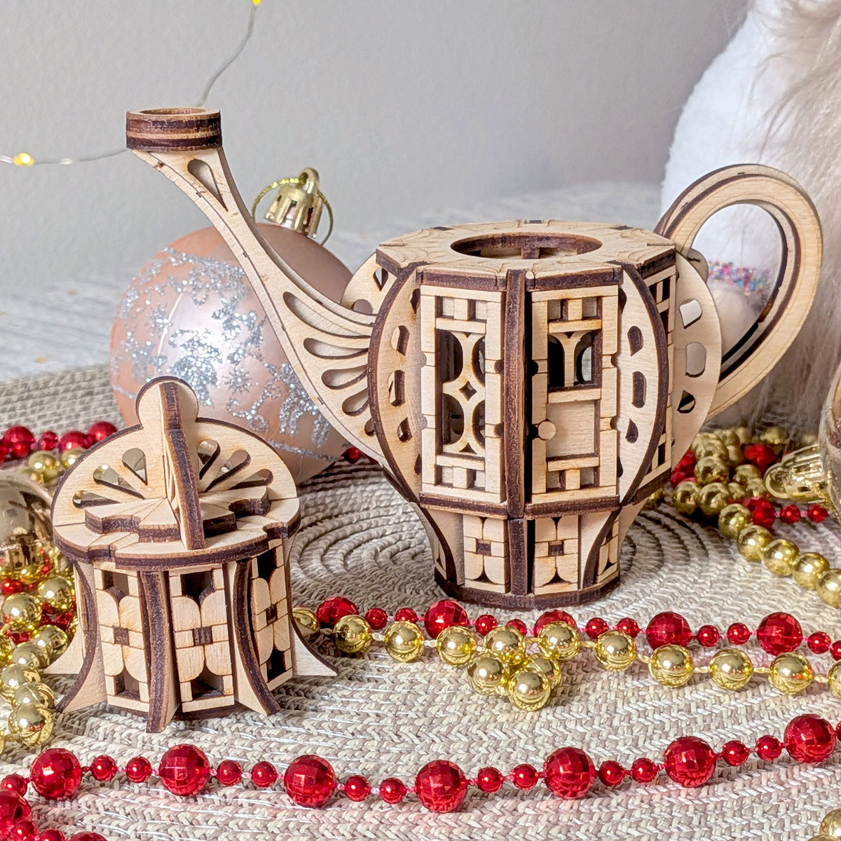Teapot Fairy House - Miniature Storage and Shadow Box - Glowforge