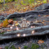 Teapot Fairy House - Miniature Storage and Shadow Box - Glowforge