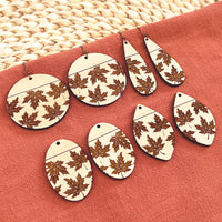 Teardrop Fall Leaf Earrings (Set of 2) - Glowforge