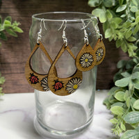 Teardrop Ladybug Daisy Earrings (Set of 2) - Glowforge