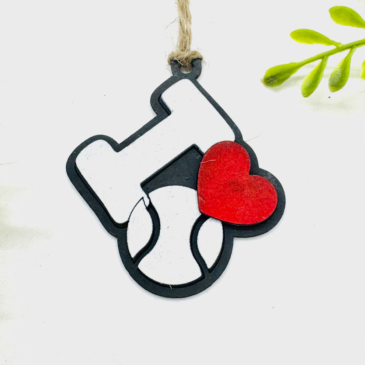 Tennis I Love Sports Car Charm - Team Spirit Hanging Ornament - Glowforge